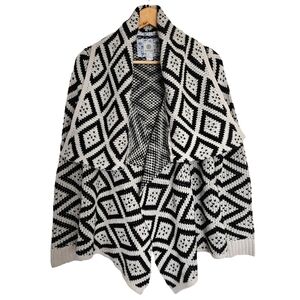 Element chunky geometric wrap‎ cardigan